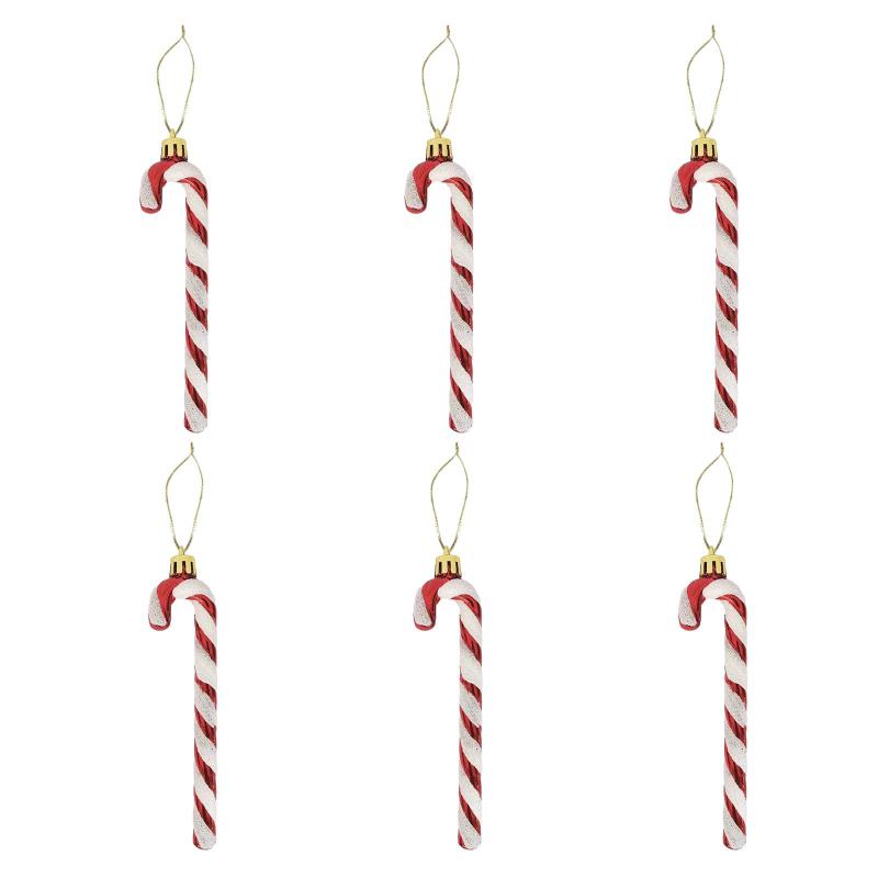 キャンディケーン オーナメント 6個セット キャンディケーン クリスマスツリー オーナメント Candy Can..