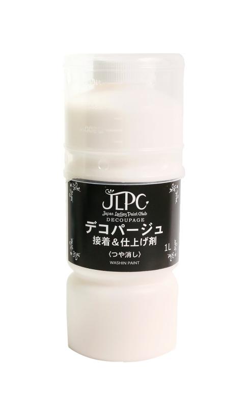 和信ペイント デコパージュ 接着&amp;仕上げ剤[つや消し] 計量カップ付き 1L JLPC1L