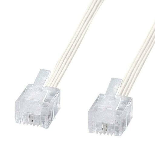 サンワサプライ やわらかスリムケーブル(白) 10m TEL-S2-10N2 サンワサプライ やわらかスリムケーブル(白) 10m TEL-S2-10N2