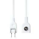 エレコム 電源タップ 延長コード 5m ほこり防止シャッター付き マグネットタイプ 極性対応 3ピンプラグ接続可能 ホワイト T-X01M-2150WH(2)
