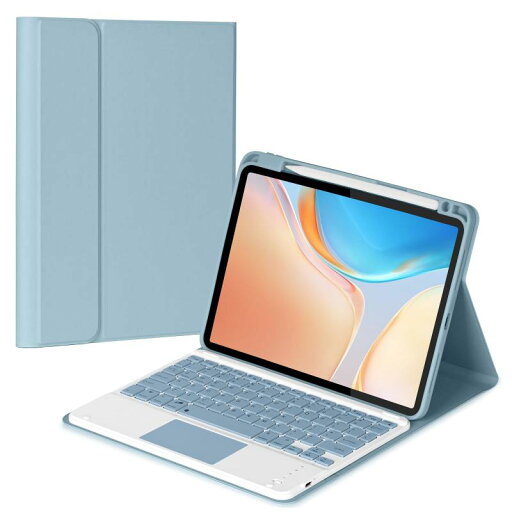 iPad Pro 11インチ (M4) 2024 キーボードケース タッチパッド搭載 上側ペンホルダー apple pencil充電対応 スタンド機能 全面保護 ミスティブルー iPad Pro 11インチ (M4) 2024 キーボードケース タッチパッド搭載 上側ペンホルダー apple pencil充電対応 スタンド機能 全面保護 ミスティブルー