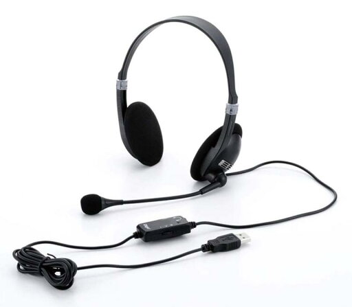 ナカバヤシ Digio2 USBヘッドセット 両耳オーバーヘッドタイプ (2人同時使用可能) ブラック Z9278 ナカバヤシ Digio2 USBヘッドセット 両耳オーバーヘッドタイプ (2人同時使用可能) ブラック Z9278
