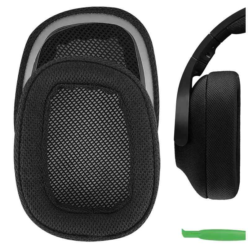 Geekria イヤーパッド QuickFit 互換性 パッド ロジクール Logicool G433 G233 G PRO ヘッドホンに対応 イヤパッド/イヤークッション/イヤーカップ (メッシュファブリック/ブラック)