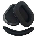 Chic Tuant イヤーパッド for Logicool (ロジクール) G933 G633 ヘッドセットに対応 交換用ヘッドホンパッドイヤークッションメモリーフォーム(ブラック) (ポリエステいメッシュ布イヤパッド+ヘッド