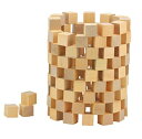 ST TS 木製 積み木 キューブ ブロック天然 原木 無着色 子供 算数 体積 図形問題 小学生 つみき 100個セット(4)