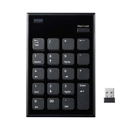 サンワサプライ テンキー ワイヤレス 静音 パンタグラフ ブラック NT-WL23BK サンワサプライ テンキー ワイヤレス 静音 パンタグラフ ブラック NT-WL23BK
