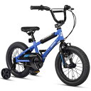 【AVASTA】Gemini 16インチ子供用BMX自転車 かっこいい街乗りBMX自転車 4歳 5歳 6歳 7歳 8歳 幼児 小学生 男の子 女の子 こども乗り練習 補助輪付き サイトスタント キックスタンド 前後輪ブレーキ