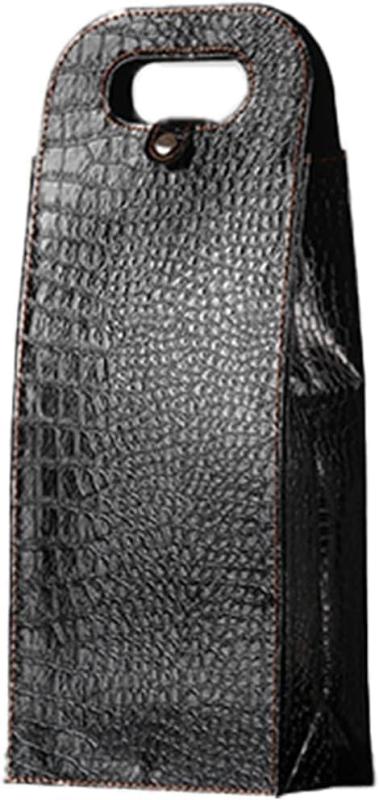 Anberotta クラッシック調 ワインバッグ シャンパン ボトルバッグ 収納 ケース 持ち運び 手提げ袋 N-W095-2 (Bタイプ・2本収納)