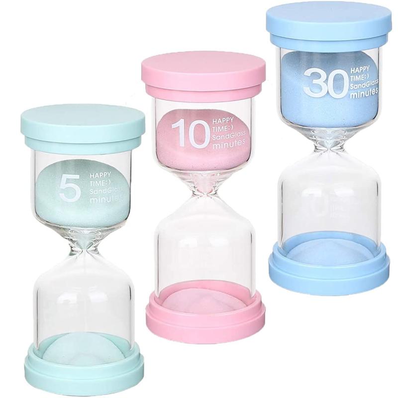 Bicoozz サンドタイマー 5分/10分/30分 砂時計 3個セット 砂タイマー ゲーム キッチン 料理 お風呂用 ..