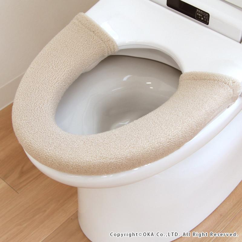 オカ 便座カバー ノルン 洗浄暖房型専用便座カバー ベージュ 23×15×2cm