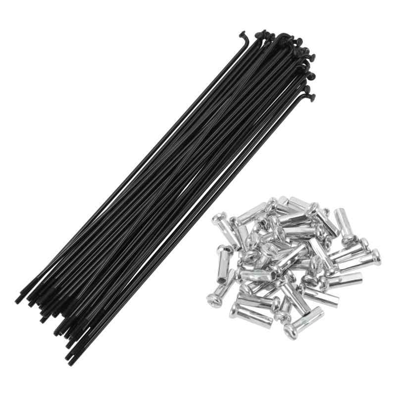 Motoforti ユニバーサル自転車スポーク自転車ホイールスポーク14G 159mm長さ炭素鋼黒1セット