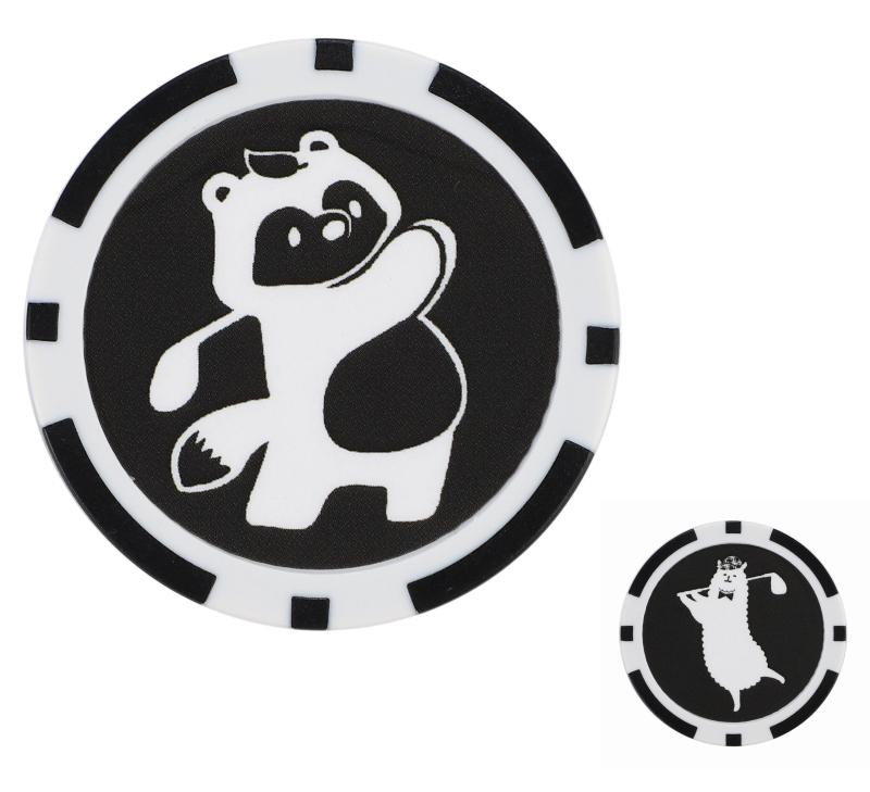 [Don Flyee] 面白 ゴルフ マーカー 可愛い アニマル 裏表 両面デザイン 40mm おもしろ カジノチップ風 ..