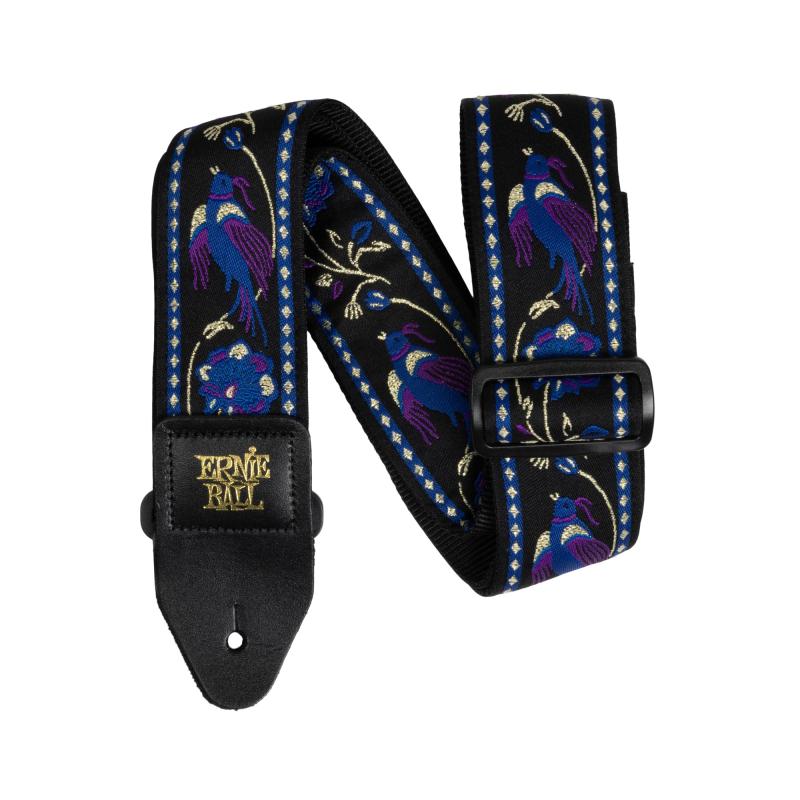 [ERNIE BALL] 【正規品】 5371 ギターストラップ JACQUARD STRAP PURPLE PLEASANT PHEASANT ジャカード・ストラップ パープル・プレザント・フェザント伸びにくく丈夫なポリプロピレンにジャカード織の生地を縫い合わせたストラップジャカード織りならではのスタイリッシュなデザインストラップ・エンドには丈夫なブラック・レザーを採用長さは41インチ（約104cm）から72インチ（約182cm）まで調整可能2インチ（約50mm）の幅広仕様