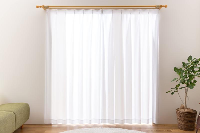 ユニベール レースカーテン UV85%以上 ミラー 省エネ 幅200cm×丈198cm 1枚 洗える ホワイト コットレース