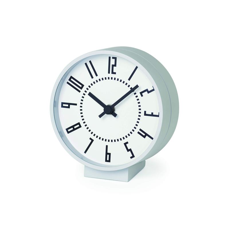 レムノス(Lemnos) 置き時計 アルミ 白 エキクロック Sサイズ eki clock s TIL19-08WHサイズ:w13.0×h14.0×d7.6cm(3)