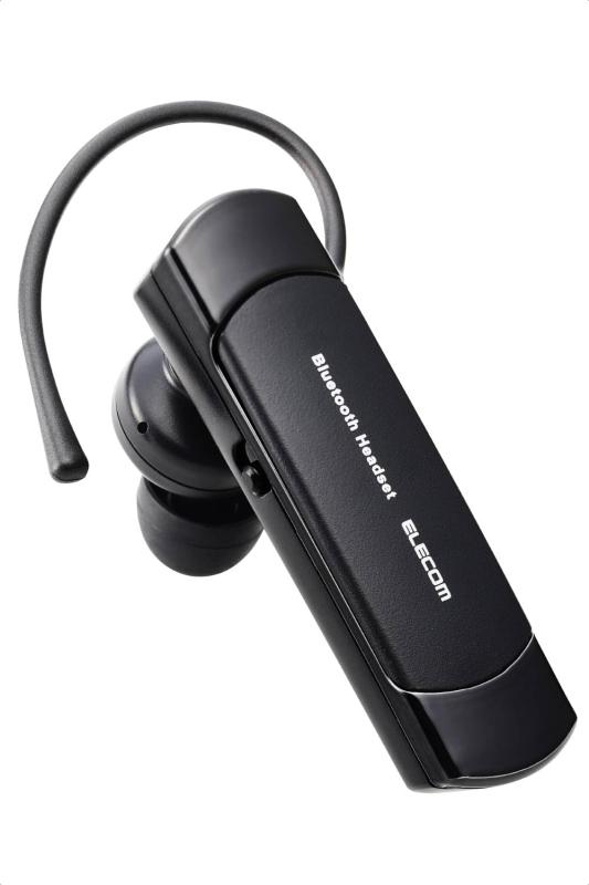 エレコム ワイヤレスヘッドセット Bluetooth 片耳 コンパクト ハンズフリー 耳栓型 マイクミュート付き 電源スイッチ ボリュームボタン 【通信機器2台を同時に待ち受けできるマルチポイント