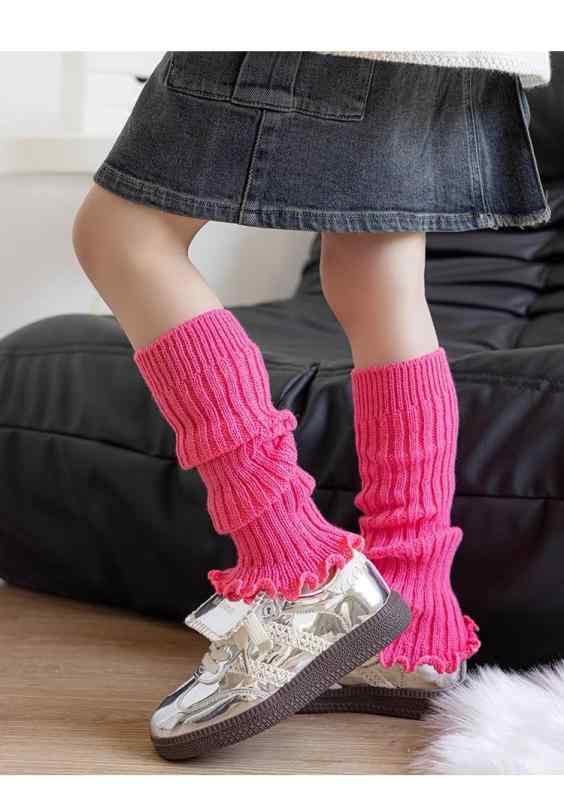 [ZGKULAEAOW] 選べる25色 カラフル レッグウォーマー キッズ ネオンカラー ベビー ルーズソックス子供 ..