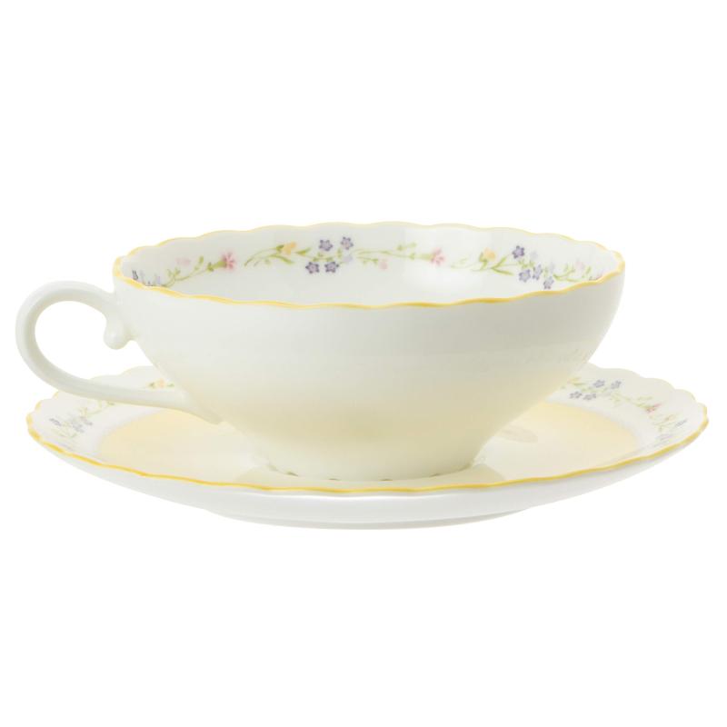 Noritake ノリタケ ティー カップ & ソーサー 180cc ジュヌフレール 電子レンジ対応 ボーンチャイナ T58043A/4620