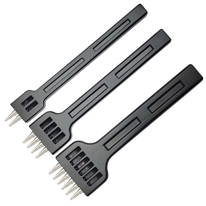 KIMLONTON 丸目打ち 円型穴あけポンチ 革ポンチ 円形打ち 革ベルト用打ち具 レザークラフト道具 2本歯..