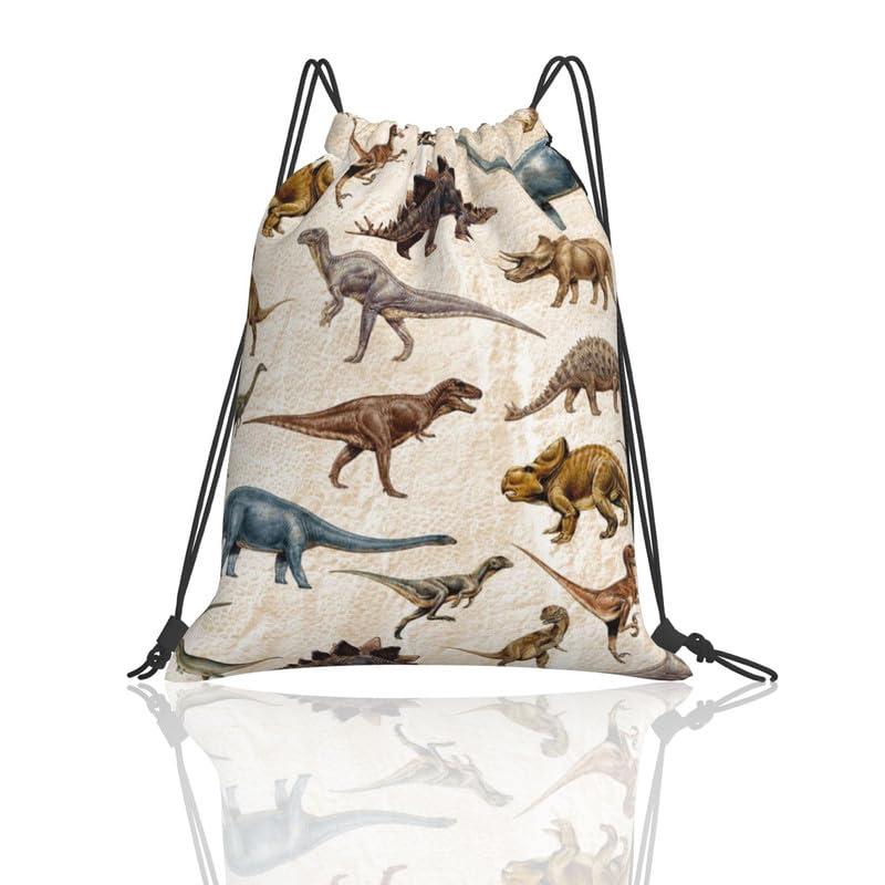 [FURONGA] 和柄 恐竜パターン ナップサック ジムサック リュックサック スポーツバッグ リュック プー..