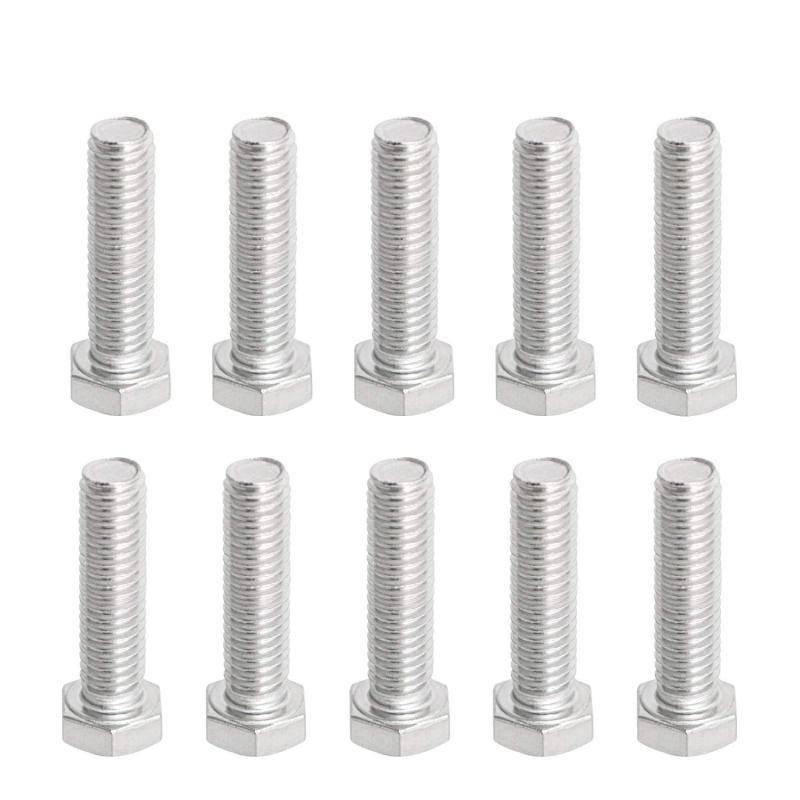 Aopin M8 x 45mm 六角ボルトネジグレード 6.8 ステンレス鋼、ファスナー完全に機械ねじ込み SUS304 10 個