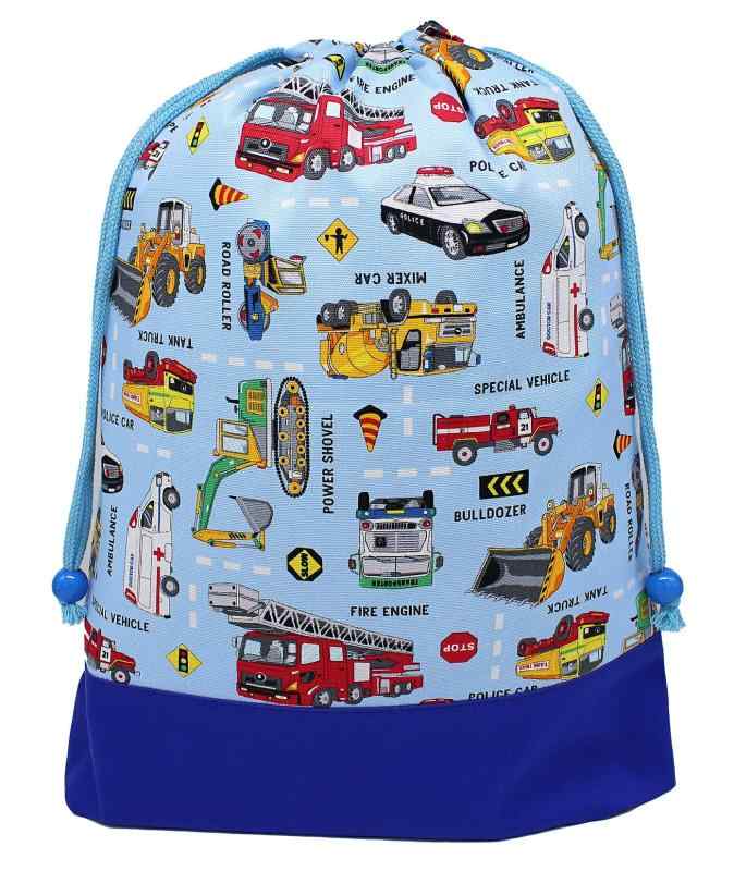 [miwaki] 体操着袋 男の子 おきがえ袋 巾着袋 大 旅行用 ポーチ マチあり 小学校 幼稚園 保育園 シンプ..