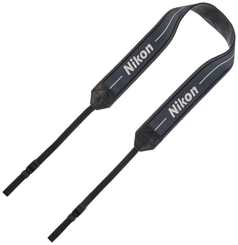 Nikon ネックストラップ 一眼レフ・ミラーレス用 45mm幅 ニコンロゴ ワイドデジタルストラップ グレー ..