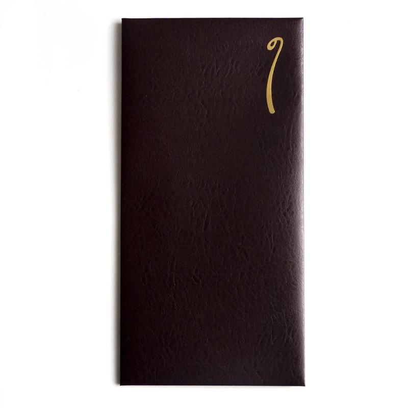 お手入れいらずの リサイクルレザー ぽち袋 お札を折らないタイプ (チョコ)