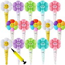 風船 手持ち バルーン セットフラワー 風船 15本入れ 景品ギフト 空気入れ付き マルチカラー(白、紫、緑、水色、ピンク)、6色 お祭り、縁日、イベント、誕生...