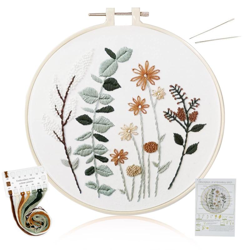 ALLMIRA 刺繍キット 初心者 セット ししゅうキット 刺しゅう クロスステッチ 手作り DIY刺繍工具 刺繍 ..