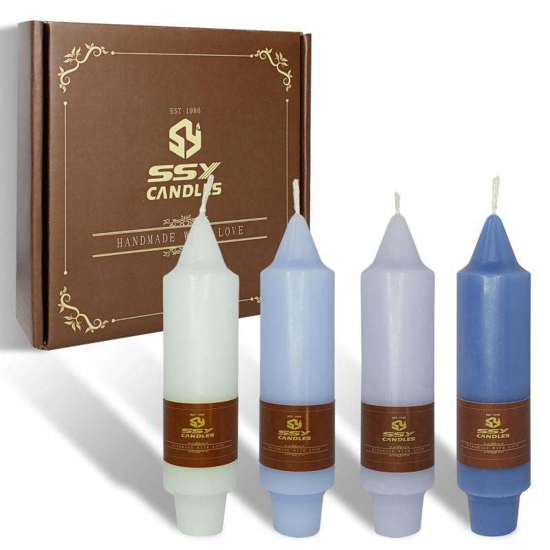 ピラーキャンドル 手作りテーパーキャンドル キャンドル セット 長い燃焼時間 ろうそく 結婚祝い ロウ..