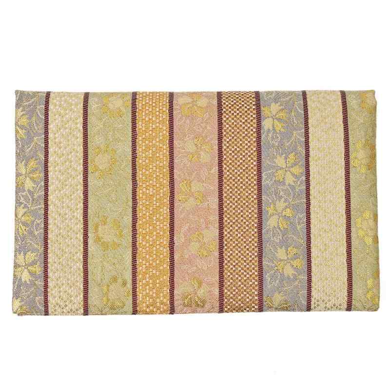 shingon.shop 経本入れ 念珠入れ 二つ折り 両ポケット (金襴-縦縞)