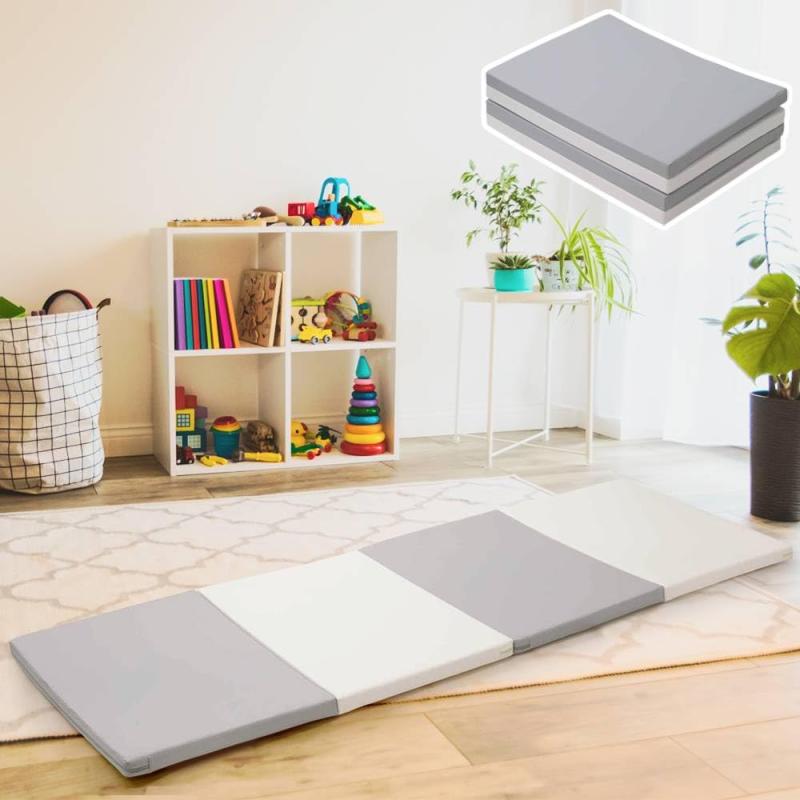 Bonarca プレイマット ベビーマット 赤ちゃん 厚手 クッションプレイマット 折りたたみ 200cm×70cm×4cm..