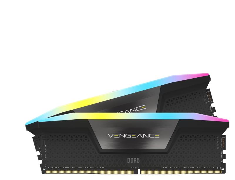CORSAIR DDR5-6000MHz デスクトップPC用メモリ VENGEANCE RGB DDR5シリーズ (Overclock PMIC) Intel XMP メモリキット 64GB ブラック  CMH64GX5M2B6000C