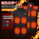 電熱ベスト メンズ レディース 薄手 電熱ウェア おしゃれ 詰襟 袖無し 中綿 電気ベスト USB給電式 バッテリー付き 加熱ベスト 11箇所発熱 3段階温度調...