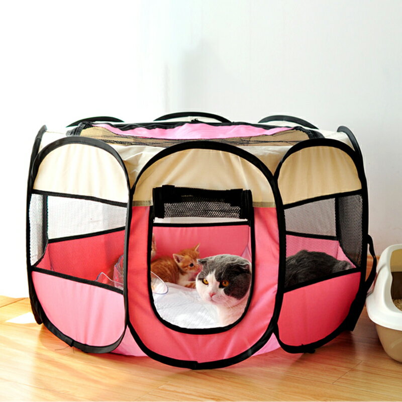 楽天WNAUTOSUPPLIESキャット品 猫　ハウス キャンプ ペットキャリー テント 折り畳み式 軽量 キャットグッズ アウトドア ドッグラン 犬猫兼用 キャンプ S