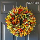 クリスマスリース 飾り 壁掛け 40cm 30cm 花輪 おしゃれ 北欧 クリスマスグッズ 壁付け 玄関 廊下 階段 寝室 ドア オーナメント 可愛い ナチュラ...