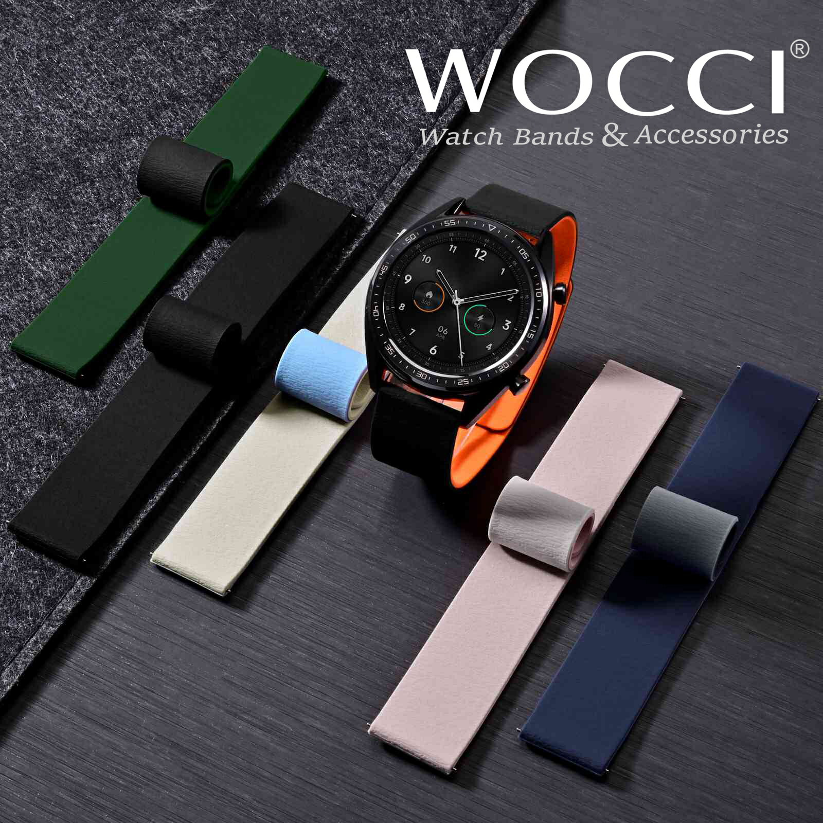 【送料無料】WOCCI マグネット式 シリコン 時計バンド 防水対応 スマートウォッチ用 交換ベルト 20mm 22mm Galaxy Watch4/5/6 2サイズ 磁石ストラップ スポーツ ビジネス アウトドア 簡単調整 耐汗 洗える 軽量設計 ぴったりフィット