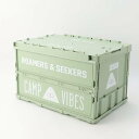 POLER(ポーラー)　POLER FOLDING CONTAINER フォールディング コンテナ LIGHT OLIVE キャンプ バーベキュー 収納 コンパクト