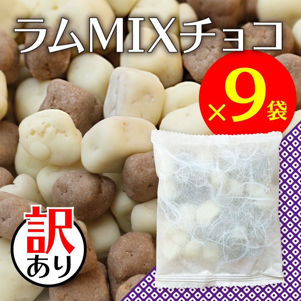 送料無料 訳あり ラムMIXチョコ 9袋 クルトン チョコ チョコレート 大特価 お買い得 大容量  ...