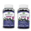 ネイチャーズウェイ(Nature's Way)　サムブカス ブラックエルダー ビタミンC＆亜鉛　Sambucus Elderberry Gummies　60粒×2箱　合計120粒