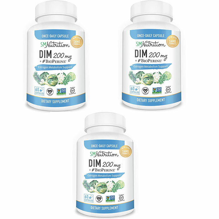 楽天Wolfgang G【訳ありSALE】DIM+バイオペリン サプリメント　合計180粒　SMNutrition　DIM Supplement 200 mg 60PCS×3PACK