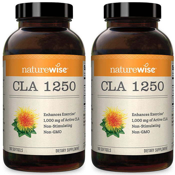 お得な2個パック　CLA（共役リノール酸）180粒×2パック　NatureWise CLA 1250 Natural Exercise Enhancement