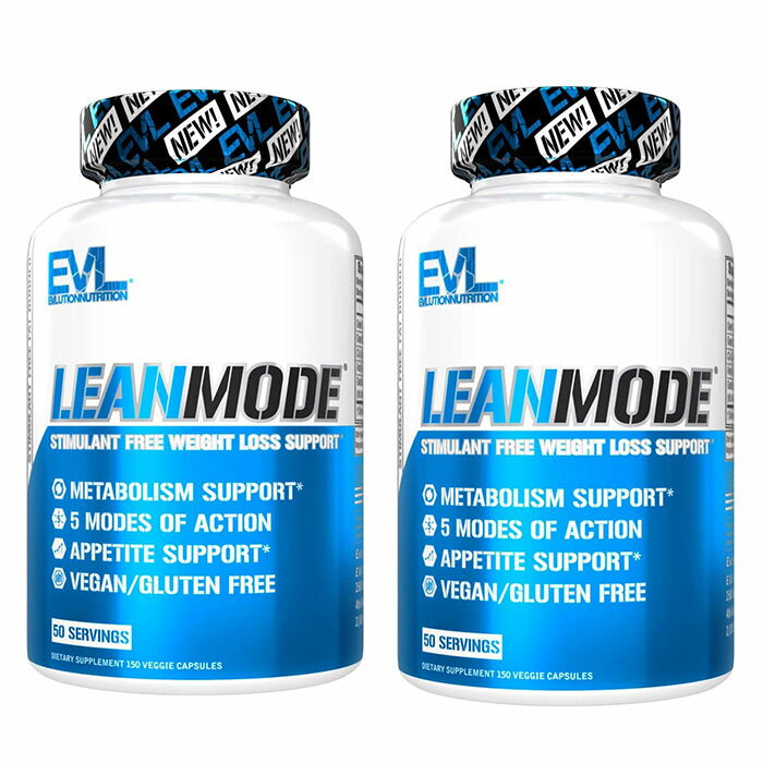 お得な2パックセット！リーンモード　50ベジカプセル　EVL Weight Loss Support Pills LeanMode with Green Coffee Bean Extract CLA and Garcinia Cambogia - 50 Servings　燃焼系 ダイエット 2本セット