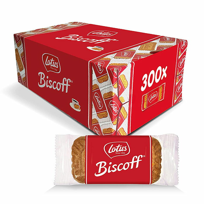 お得な大容量 ビーガン ロータス ビスコフ 個別梱包・ 300ビスケット入り Lotus Biscoff Cookies Caramelized Biscuit