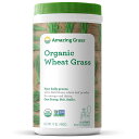 アメリカベストセラー！USDA認定オーガニック・ウィートグラス・パウダー　クロロフィル　60回分　480g/ Amazing Grass Wheat Grass Powder: 100% Whole-