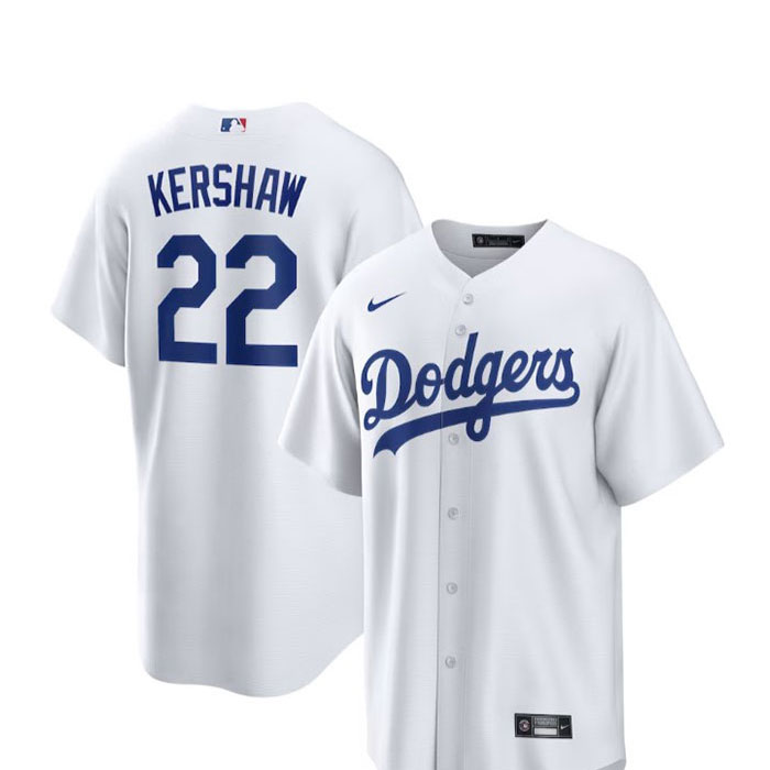 MLB ドジャース　クレイトン・カーショー　カーショウ　 ロサンゼルス・ドジャース NIKE ナイキ　レプリカ　ユニフォーム　ホワイト　カーシュ（Kersh） Clayton Kershaw Los Angeles Dodgers Nike Home Replica Player Name Jersey - White 1