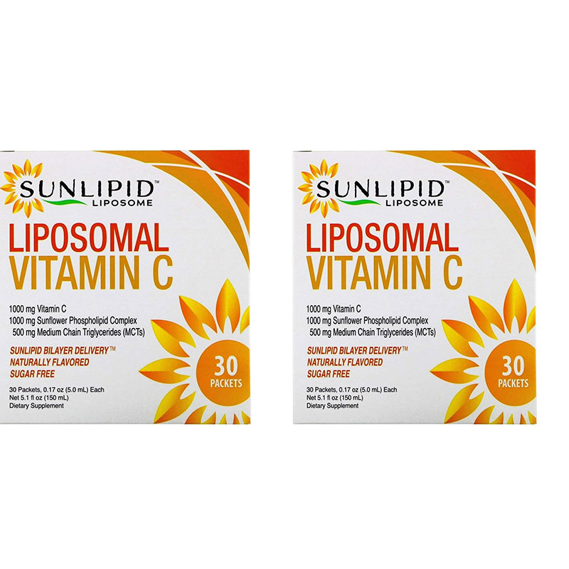 サンリピド Sunlipid リポソームビタミンC 30袋入り　 SunLipid Liposomal Vitamin C, 30 Packets, 0.17 fl oz (5 ml) 2箱セット　合計60袋