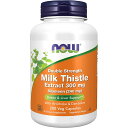 大容量！ナウフーズ社製　NOW Foods　ミルクシスルエキス ダブルストレングス 300mg ベジカプセル200粒　Silymarin Milk Thistle Extract 300 mg with Artichoke and Dandelion, Double Strength