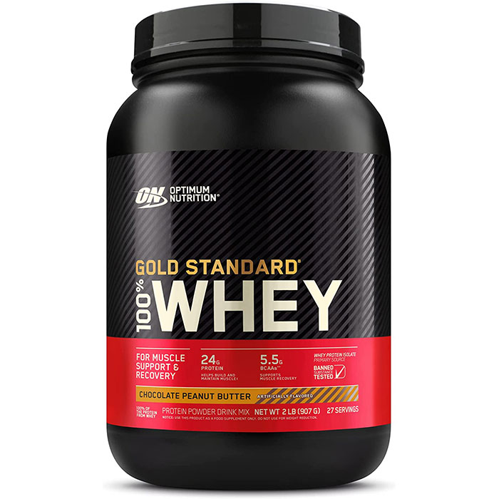 オプティマムニュートリション ゴールドスタンダード100％ ホエイ LB（907g）27サービング　Optimum Nutrition Gold Standard 100% Whey Protein Powder, Chocolate Peanut Butter, 2 Pound